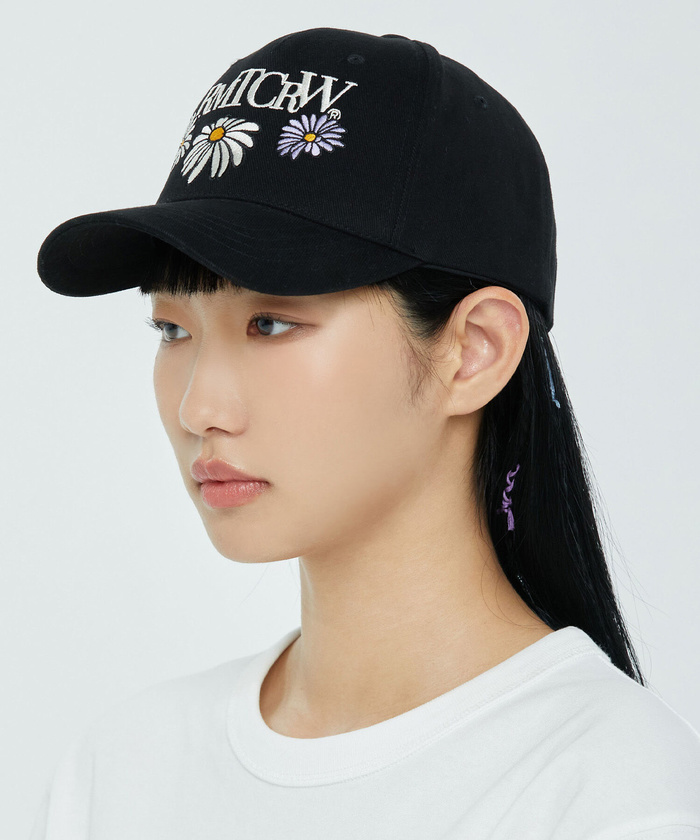 韓國Romantic Crown - FLOWER LOGO BALL CAP_BLACK